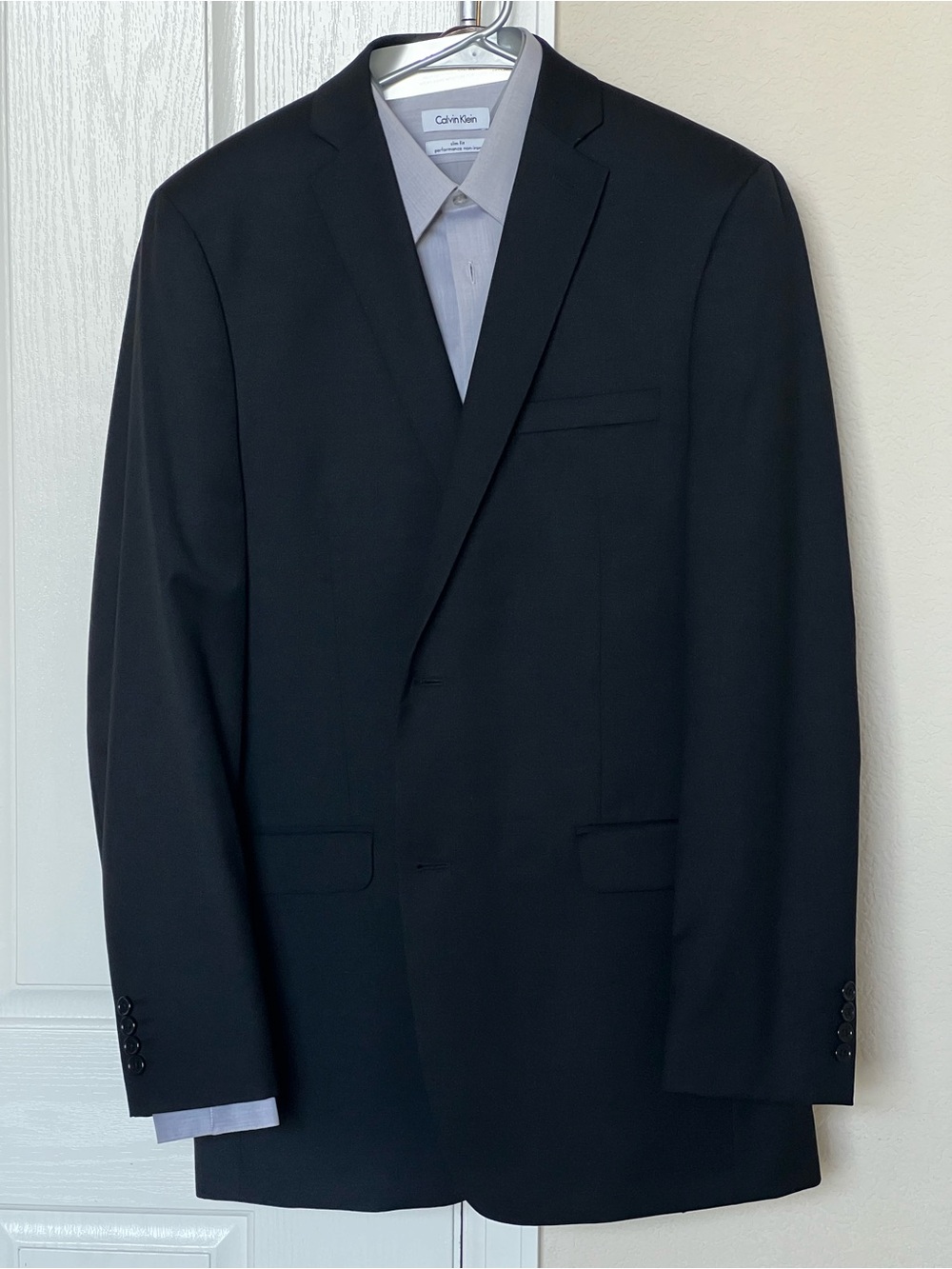 Alfani Slim Fit Men's Black Wool Suit